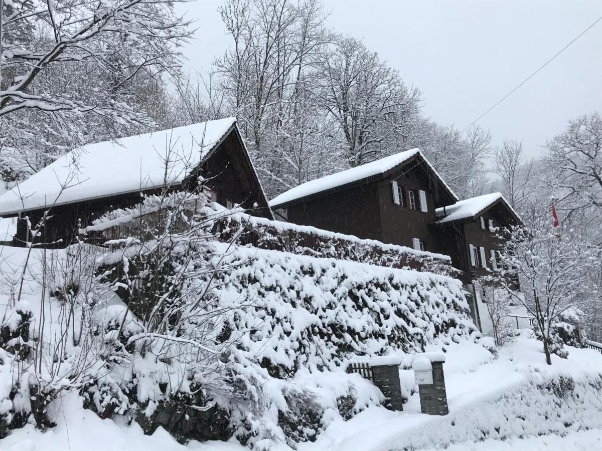 Romantic Private Superior Swiss Chalet With Hottub Lungern Zewnętrze zdjęcie